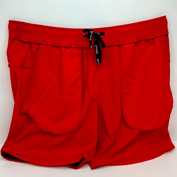 SPYDER MEN'S ACTIVE WEAR, SWIMSUIT OR WORKOUT SHORTS RED RXTRA LARGE, 2 POCKETS - Picture 10 of 14